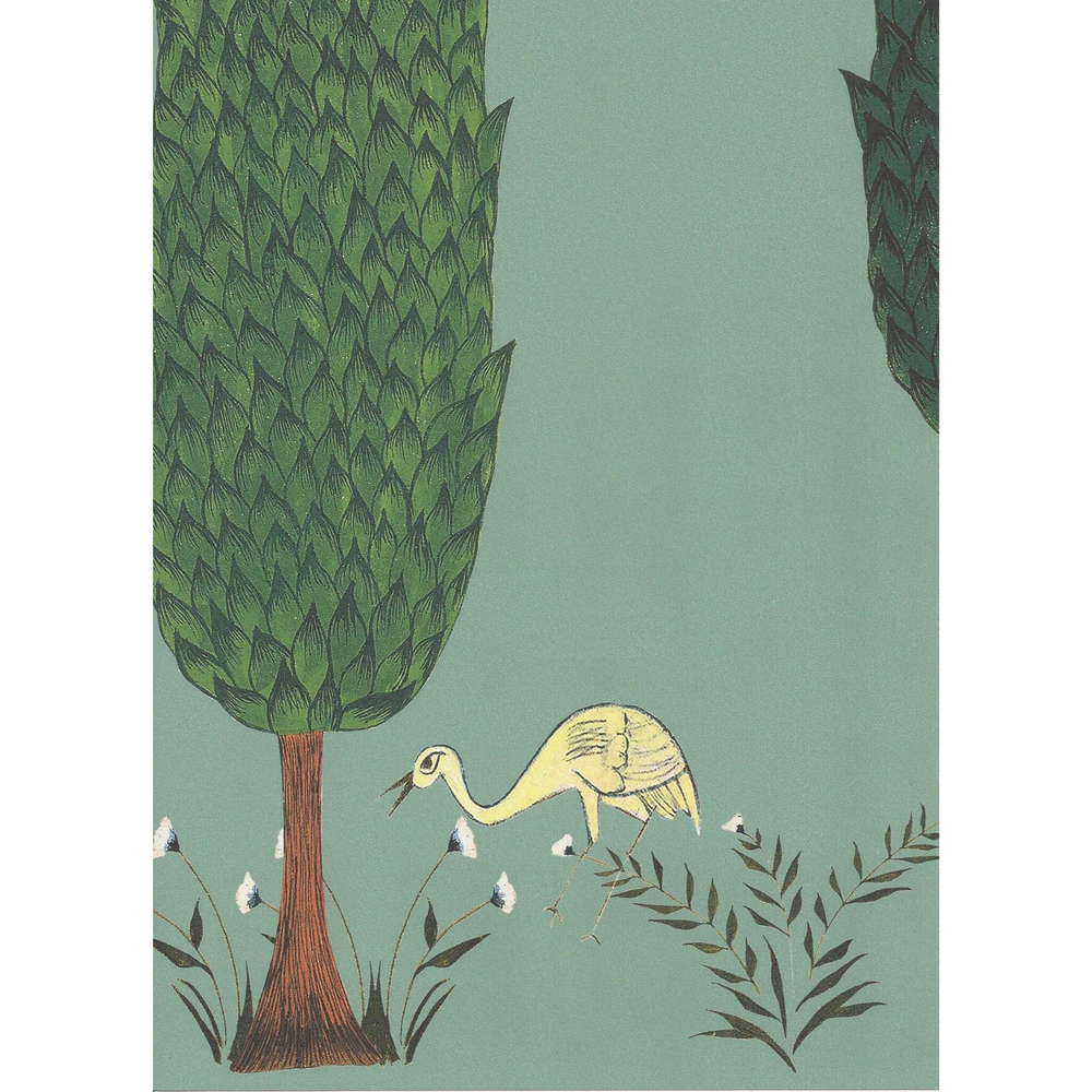Wallpaper - Wallpaper Tranquility in Asparagus Green - SHWETA MISTRY