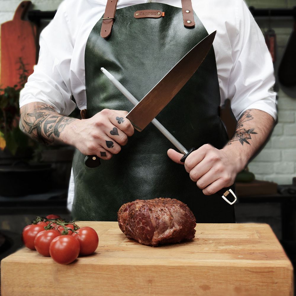 Barbecues - Xapron leather (bbq) aprons - XAPRON - FOUR DELIVITA