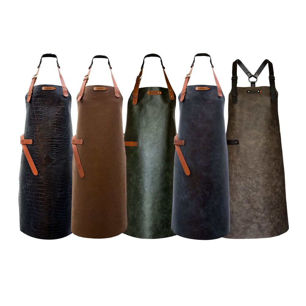 Barbecues - Xapron leather (bbq) aprons - XAPRON - FOUR DELIVITA