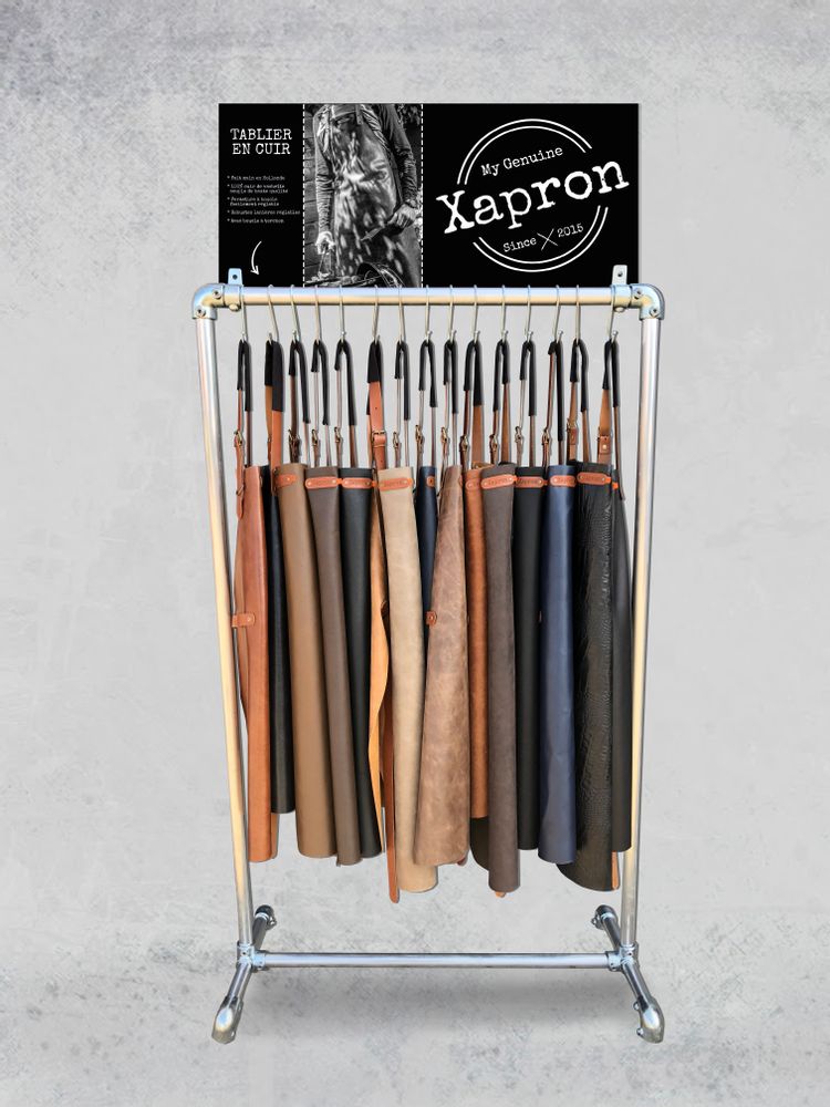 Barbecues - Xapron leather (bbq) aprons - XAPRON - FOUR DELIVITA