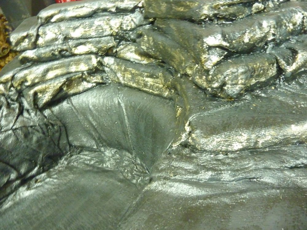 Unique pieces - "BOOKS THRONE -12 BOOKS" Soft Bubble - Art wotk in metallic silver colored leaf with black/dark grey - ERRANTE FUNCTIONAL ART