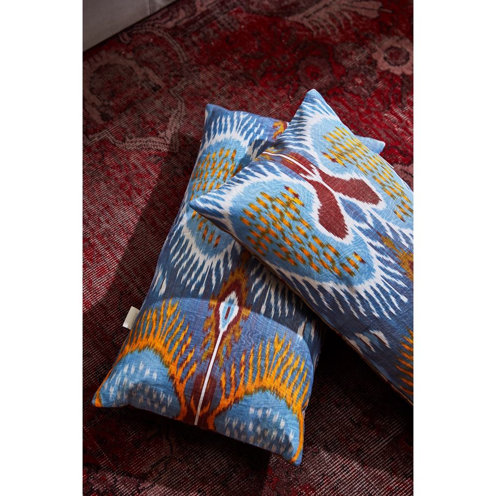 Coussins textile - Artemis Dots Coussin Ikat double face - HERITAGE GENEVE