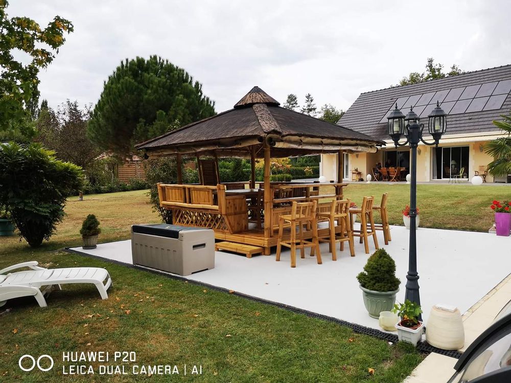 Gazébos, belvédères et pavillons de jardin - LAGUNA BAR - paillote en bambou 10 Places - NIPAHUT SARL
