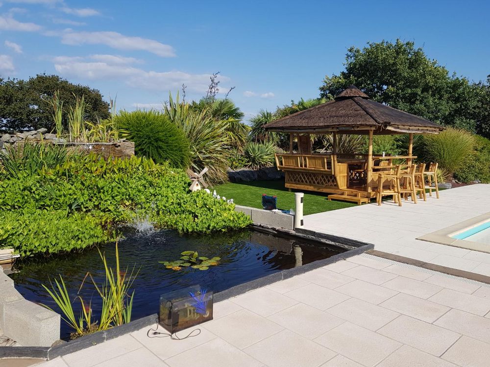 Gazébos, belvédères et pavillons de jardin - LAGUNA BAR - paillote en bambou 10 Places - NIPAHUT SARL