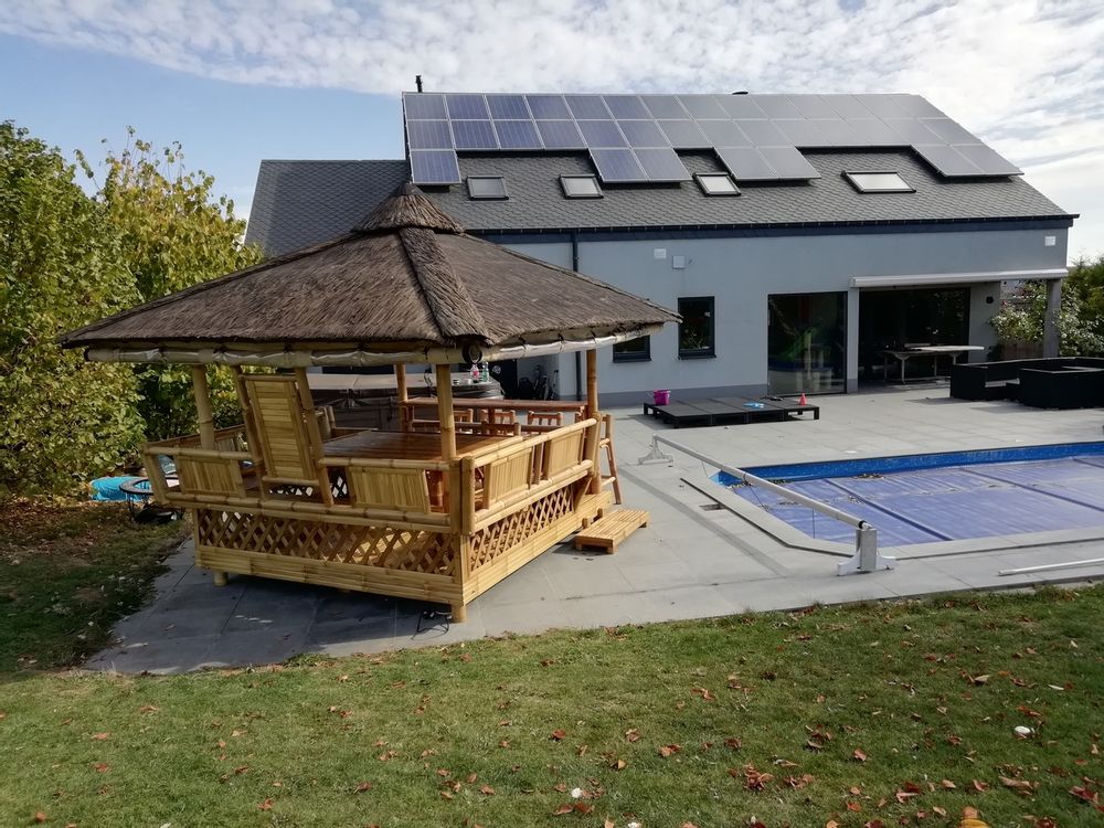 Gazébos, belvédères et pavillons de jardin - LAGUNA BAR - paillote en bambou 10 Places - NIPAHUT SARL