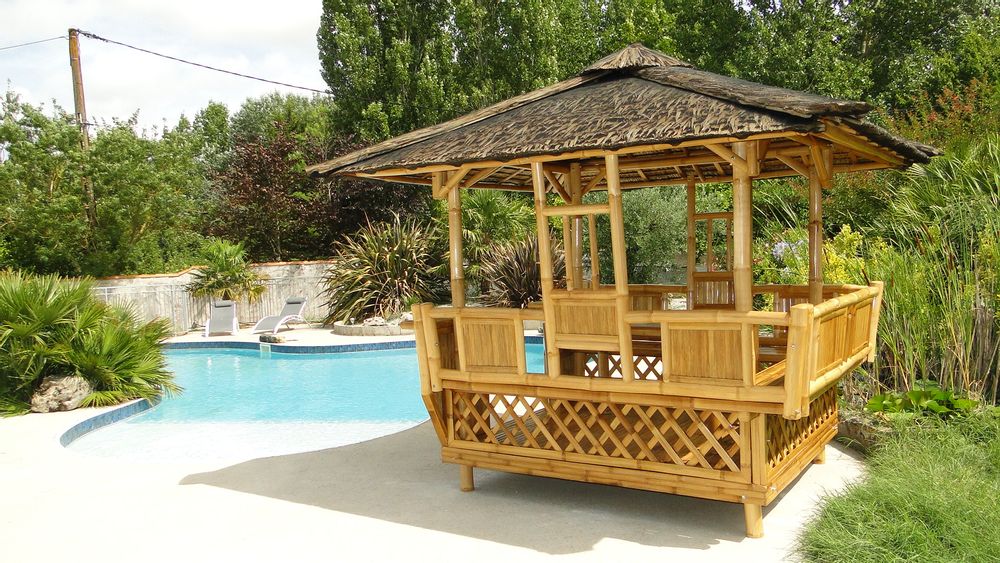 Gazebos - PANAY & LUCENA - Bamboo Hut 6 pers - NIPAHUT SARL