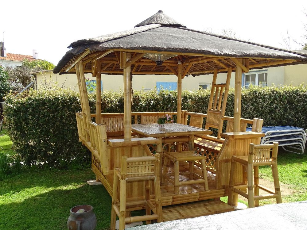 Gazebos - PANAY & LUCENA - Bamboo Hut 6 pers - NIPAHUT SARL