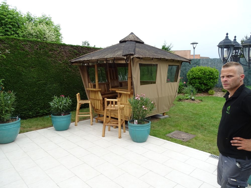 Gazebos - PANAY & LUCENA - Bamboo Hut 6 pers - NIPAHUT SARL