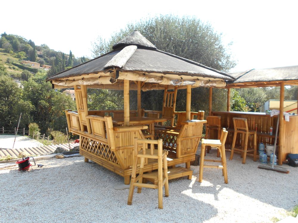 Gazebos - PANAY & LUCENA - Bamboo Hut 6 pers - NIPAHUT SARL