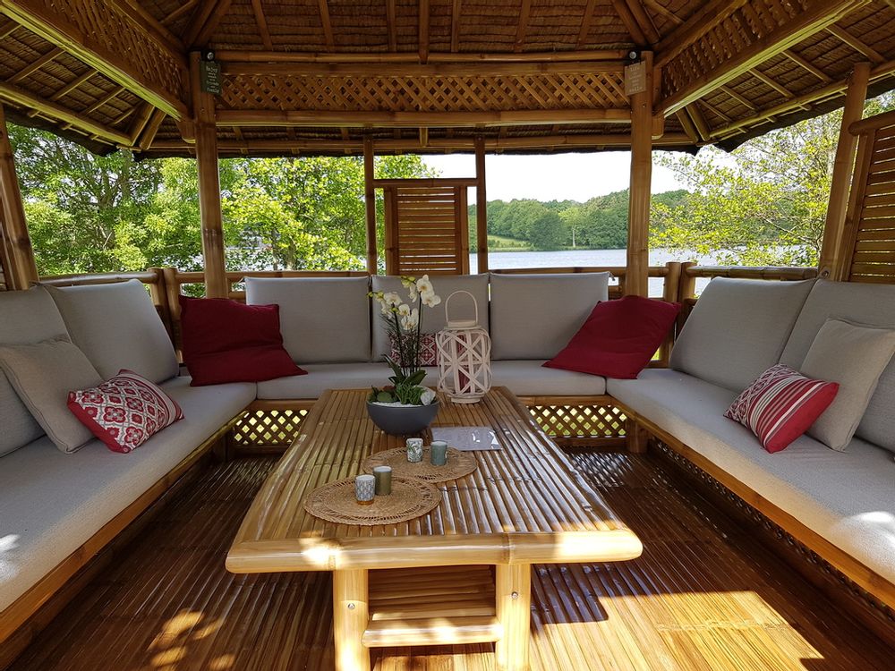 Gazébos, belvédères et pavillons de jardin - PALAWAN - Paillote bambou 14 Places - NIPAHUT SARL
