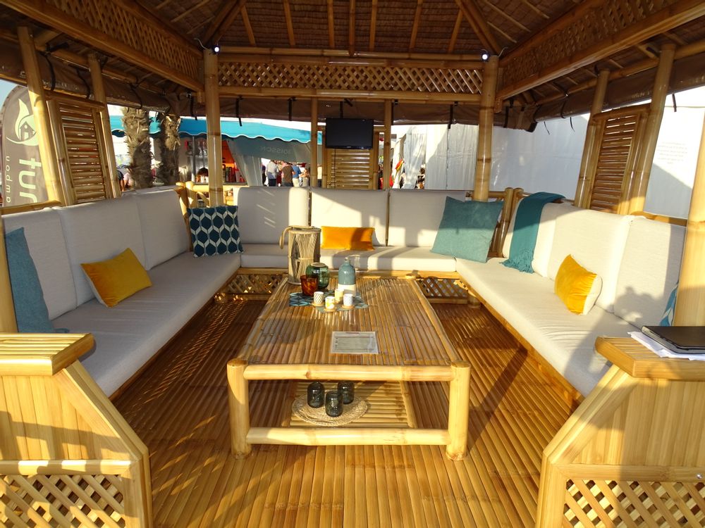 Gazébos, belvédères et pavillons de jardin - PALAWAN - Paillote bambou 14 Places - NIPAHUT SARL
