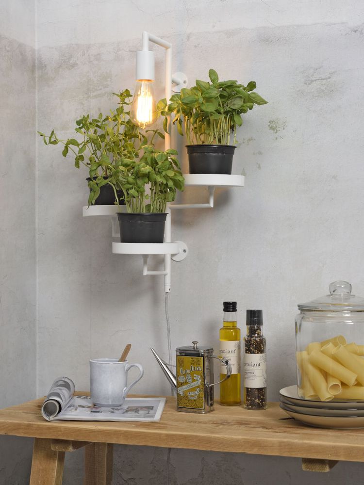 Wall lamps - Florence wall lamps with 3 plant holders - IT'S ABOUT ROMI
