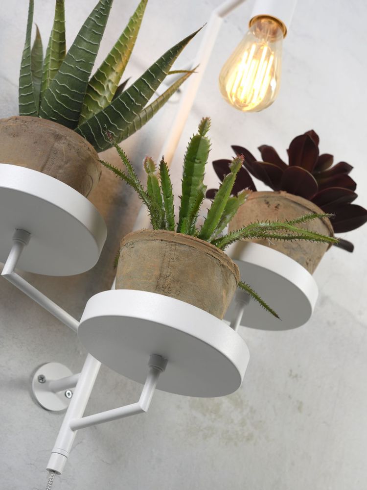 Wall lamps - Florence wall lamps with 3 plant holders - IT'S ABOUT ROMI