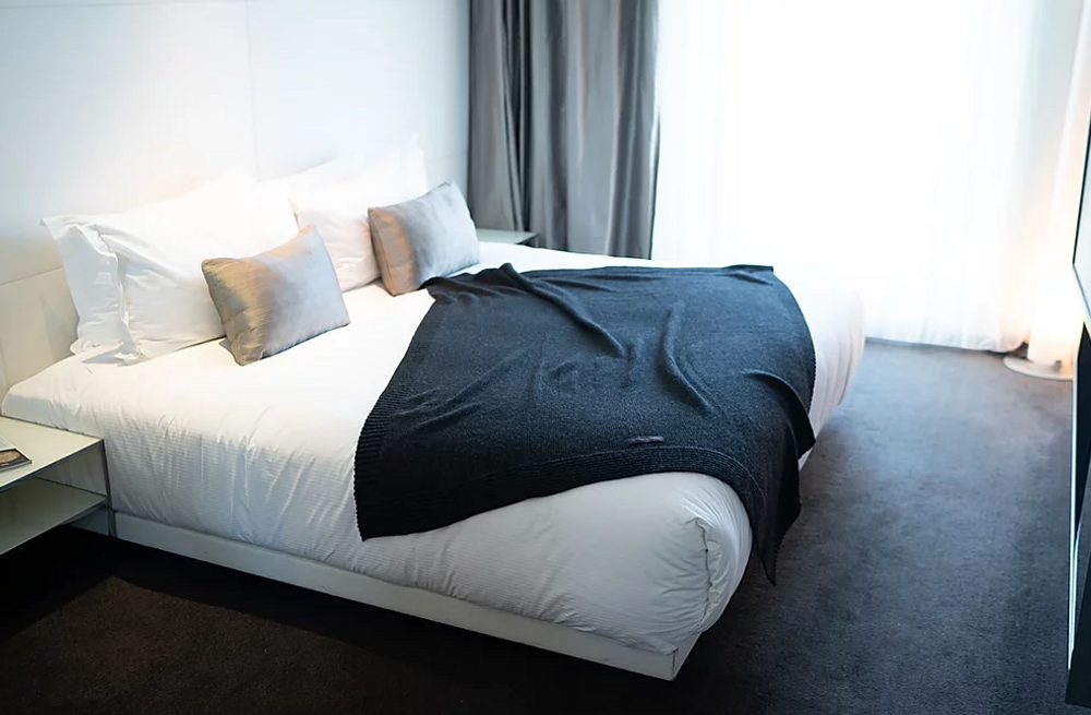 Throw blankets - Baby Alpaca Wool Blanket Charcoal - LA MAISON DE LA MAILLE