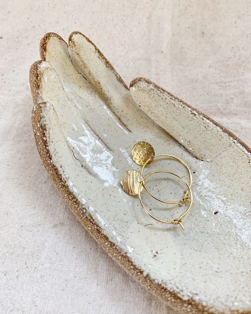 Jewelry - Rocky Disc Hoops - ESSYELLO