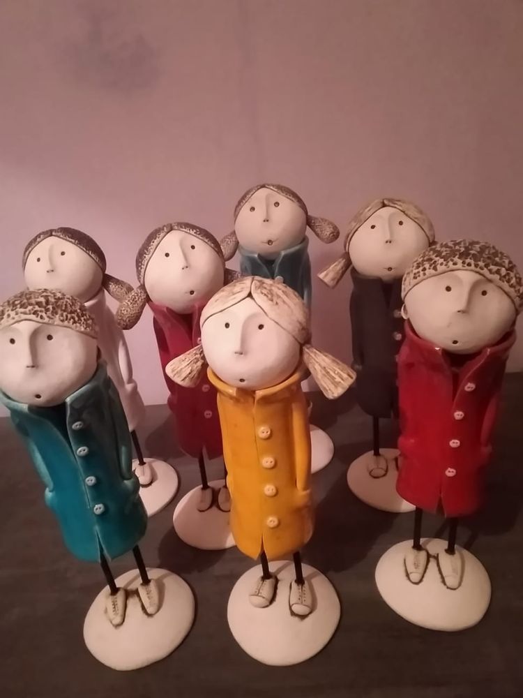 Sculptures, statuettes et miniatures - Les Elégantes - BLEU CALADE