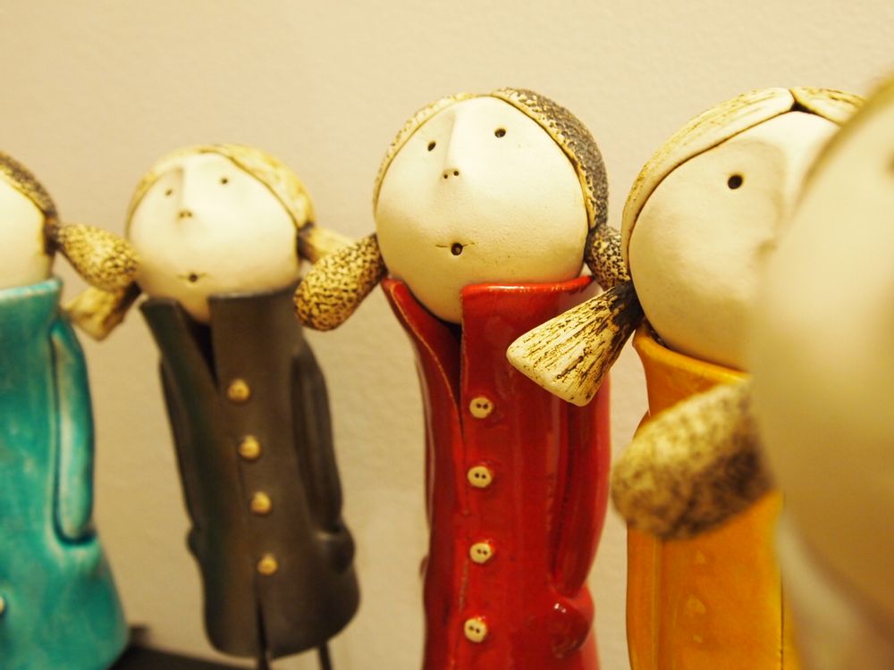 Sculptures, statuettes et miniatures - Les Elégantes - BLEU CALADE