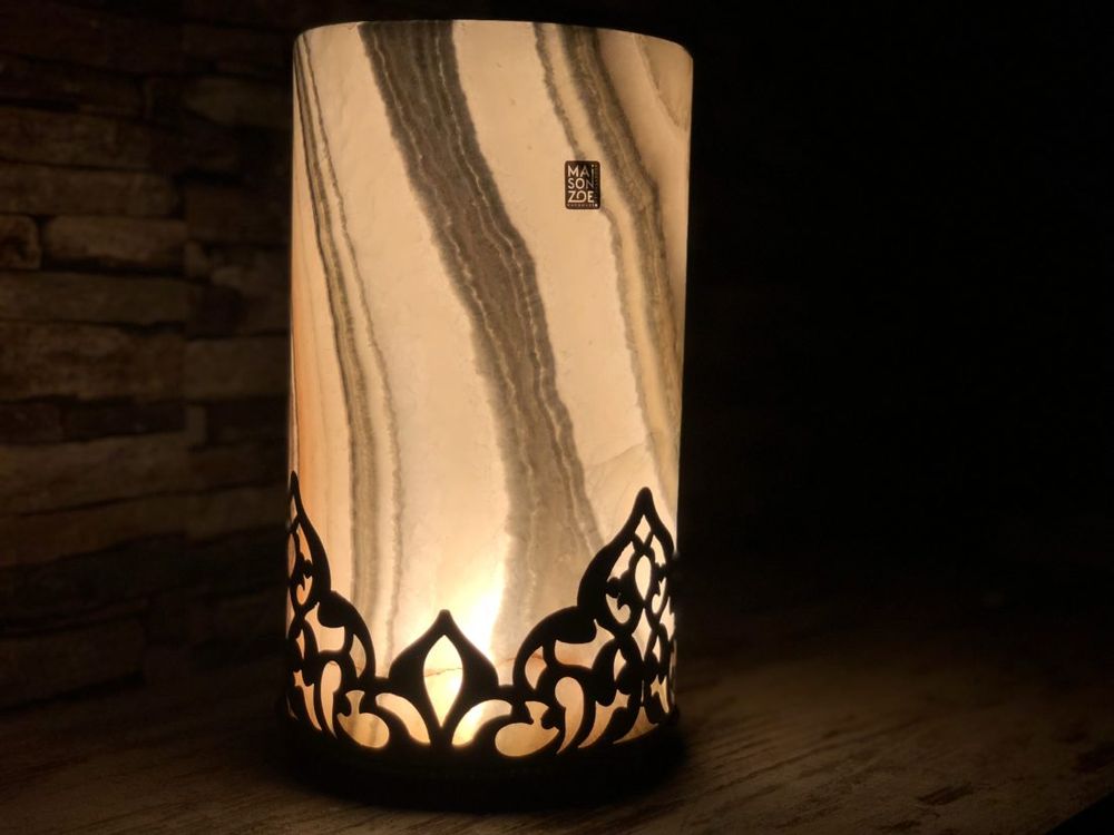 Outdoor decorative accessories - Pisa Alabaster Lamp - MAISON ZOE
