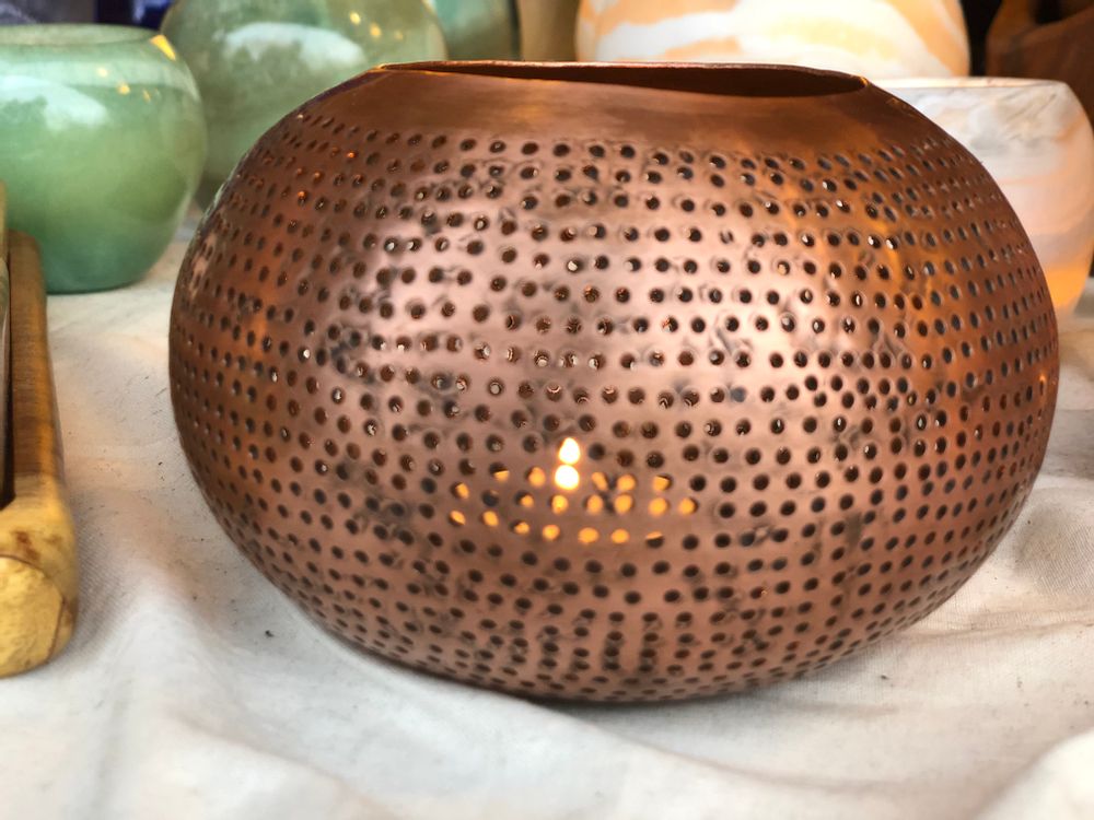Moveable lighting - Amos Copper Candle Holder - MAISON ZOE