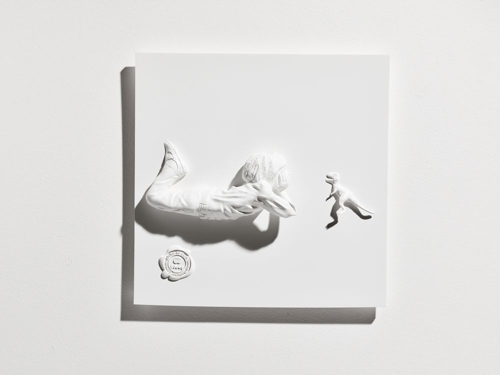 Other wall decoration - Boy & the Dino Resin Artwork - BLOOP