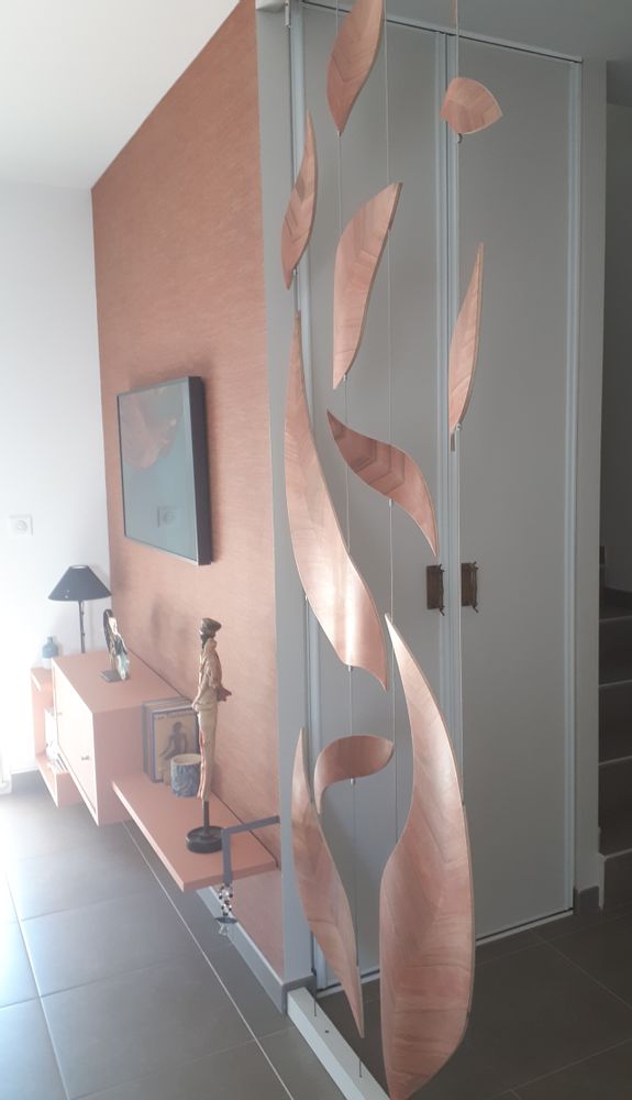 Autres décorations murales - Claustra Valse de Feuille - LA FEUILLE DE BOIS