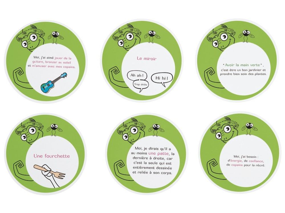 Jeux enfants - Assiette éducative + Cartes de jeu série Découverte - 6 à 8 ans - LE CAMELEON DINE