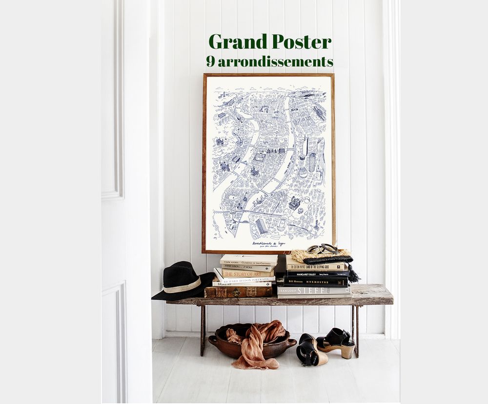 Other wall decoration - Lyon City Map - EMILIE ETTORI ILLUSTRATION