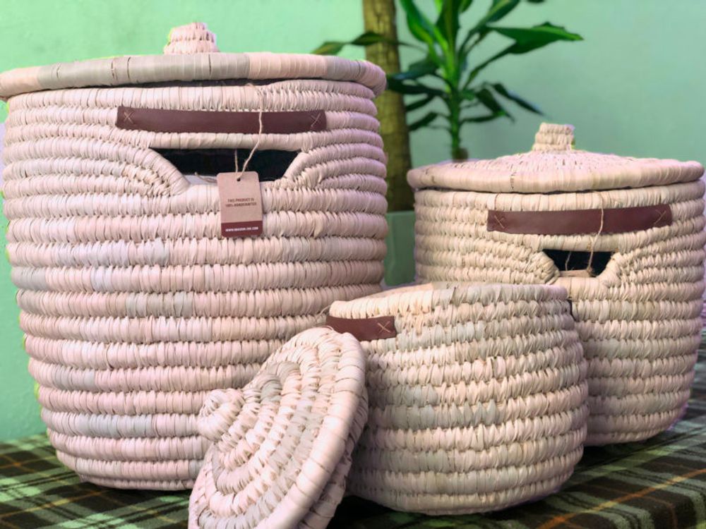 Storage boxes - Set of 3 Round Baskets - MAISON ZOE