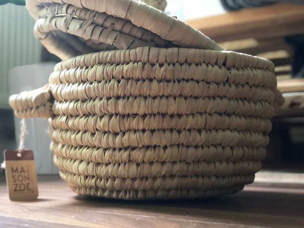 Objets de décoration - Panier de palmier en Wilery avec couvercle - MAISON ZOE