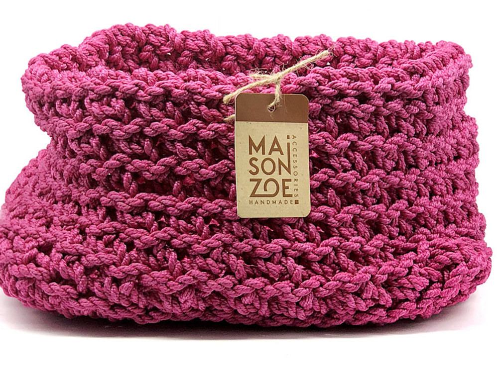Tissus - Panier en tissu au crochet - MAISON ZOE