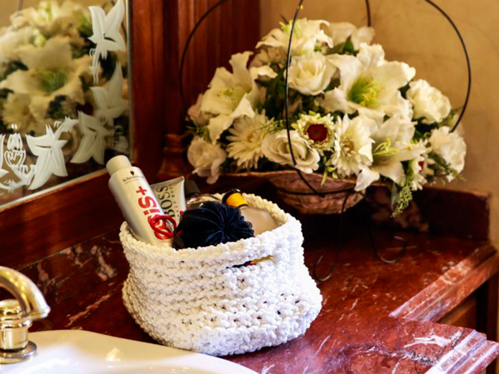 Tissus - Panier en tissu au crochet - MAISON ZOE