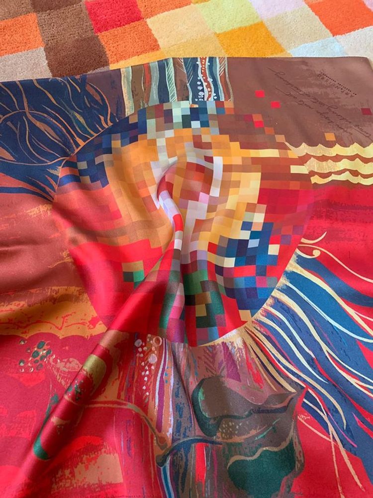 Scarves - Limited Edition Silk Scarves “Islands” (Art & Design by Kristina Gaidamaka) - UKRAINIAN DESIGN BRANDS