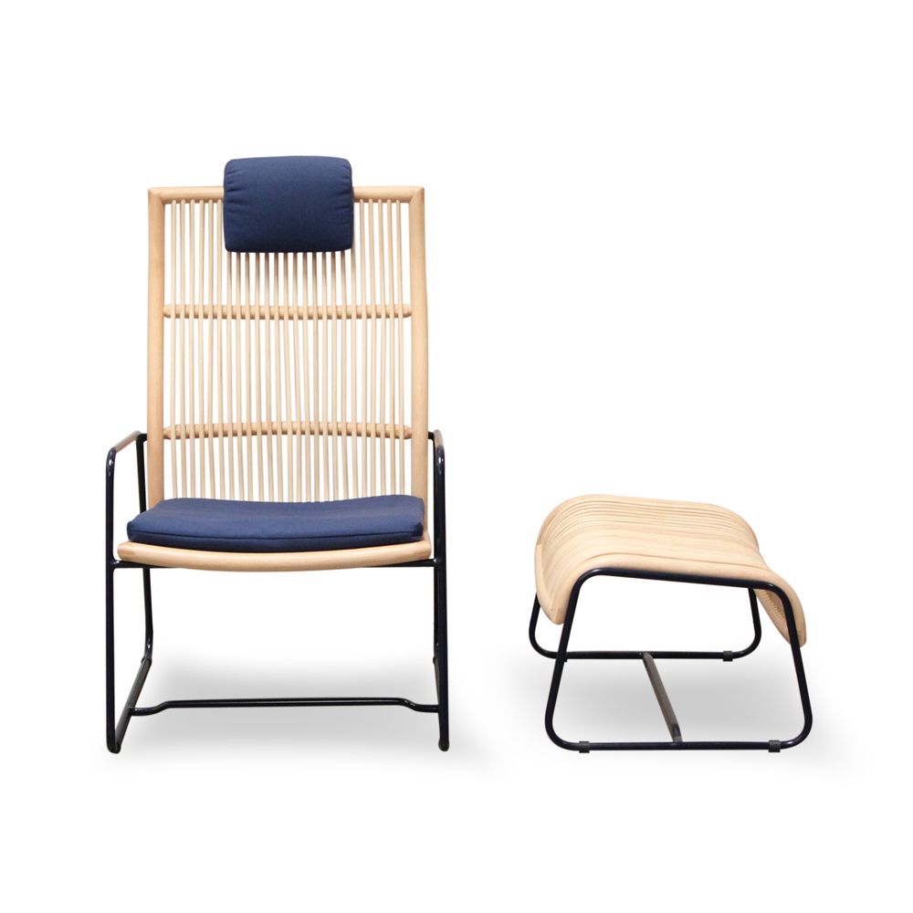 Lounge chairs - Matala Lounge Chair and ottoman - VIVERE COLLECTION