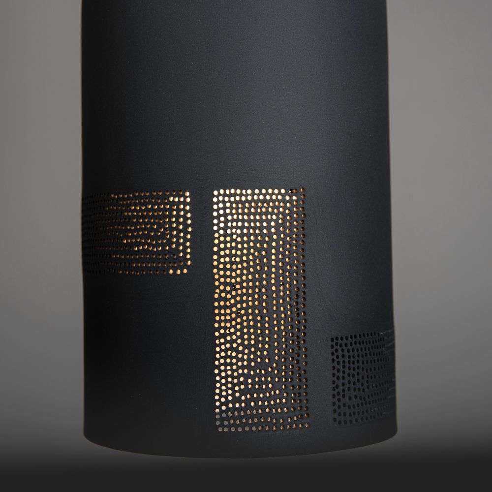 Suspensions - suspension porcelaine noire perforée - JEAN-MARC FONDIMARE