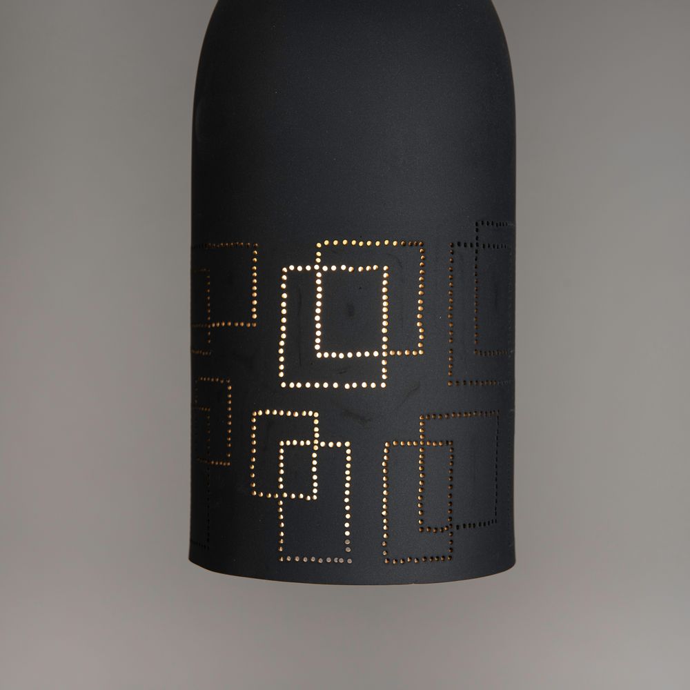 Suspensions - suspension porcelaine noire perforée - JEAN-MARC FONDIMARE