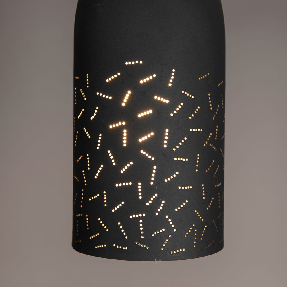 Suspensions - suspension porcelaine noire perforée - JEAN-MARC FONDIMARE