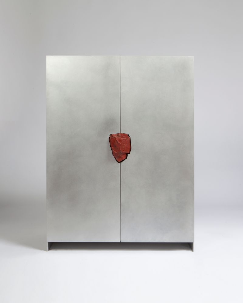 Armoires - Pierre De Valck: cabinet with stone - PIERRE DE VALCK