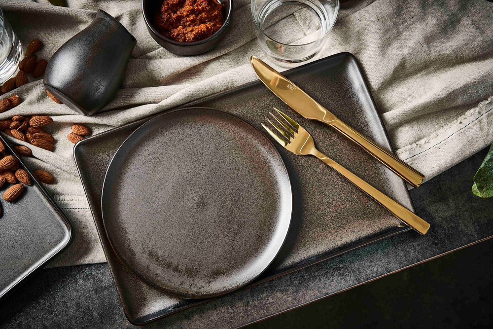 Everyday plates - RAW Metallic Brown, Midnight Blue & Northern Green - AIDA
