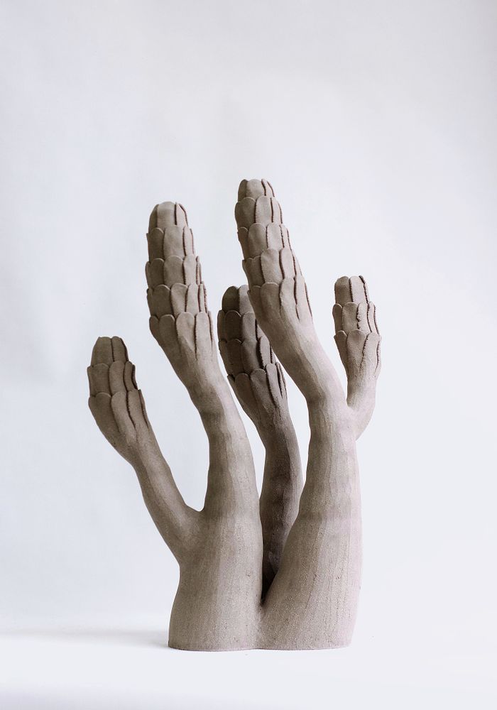 Sculptures, statuettes and miniatures - Grey Coral Scales Sculpture - ATELIERNOVO