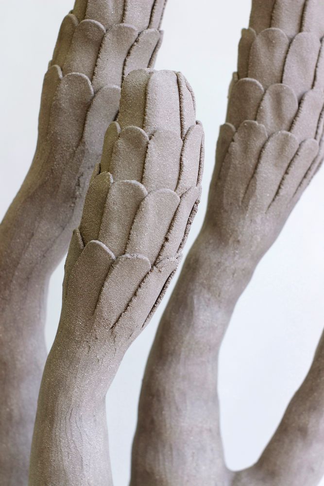 Sculptures, statuettes and miniatures - Grey Coral Scales Sculpture - ATELIERNOVO