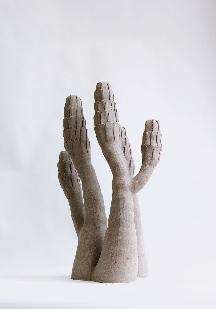 Sculptures, statuettes and miniatures - Grey Coral Scales Sculpture - ATELIERNOVO