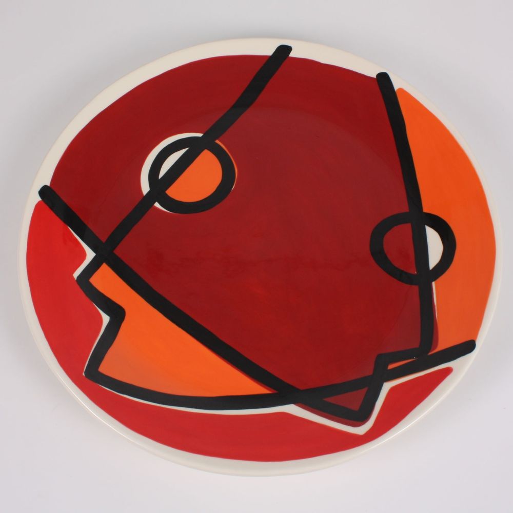 Decorative objects - Hand-paintend ceramic platter Fish - ATELIERNOVO