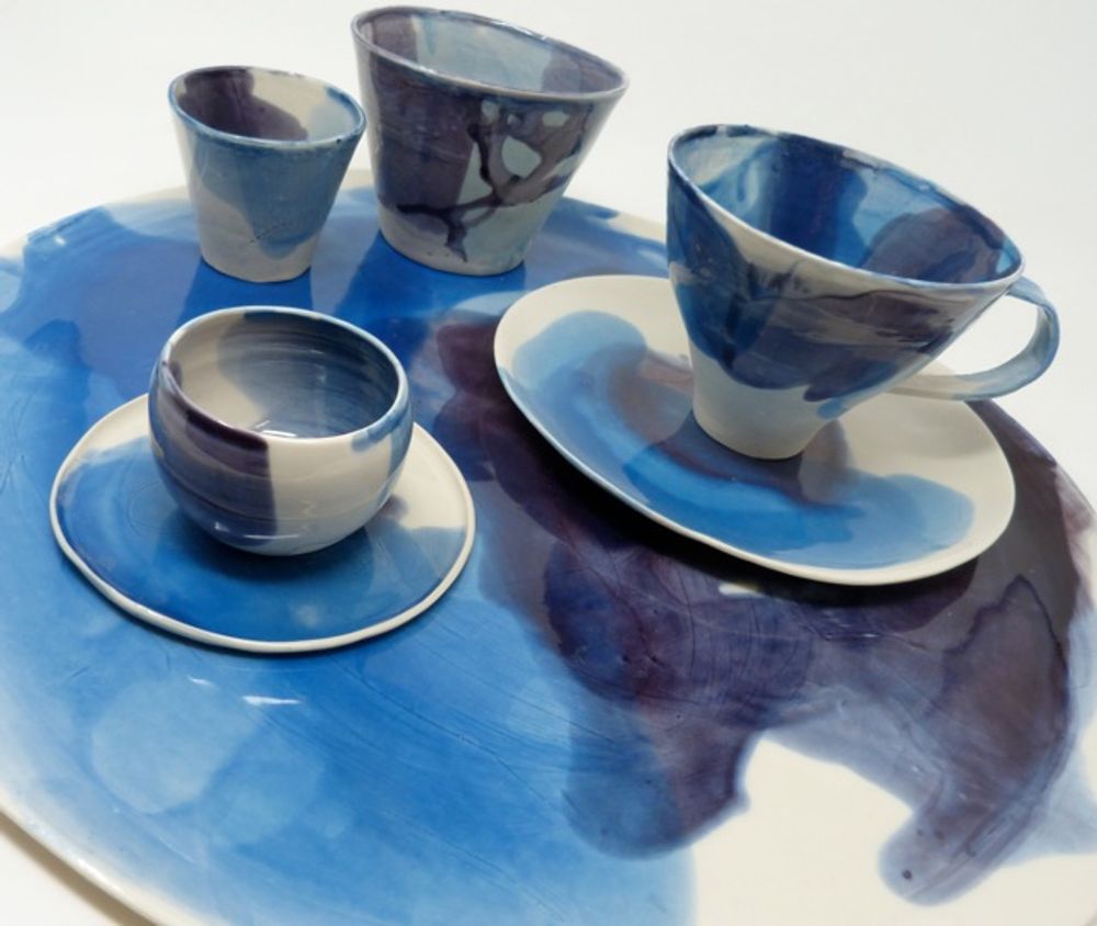 ACQUARELLO collection - Platter and bowls - POTOMAK STUDIO - Porcelain