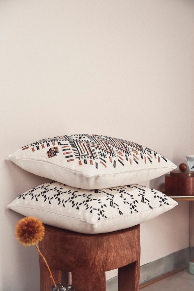 Fabric cushions - JUANA PILLOW, Amber - COUTUME