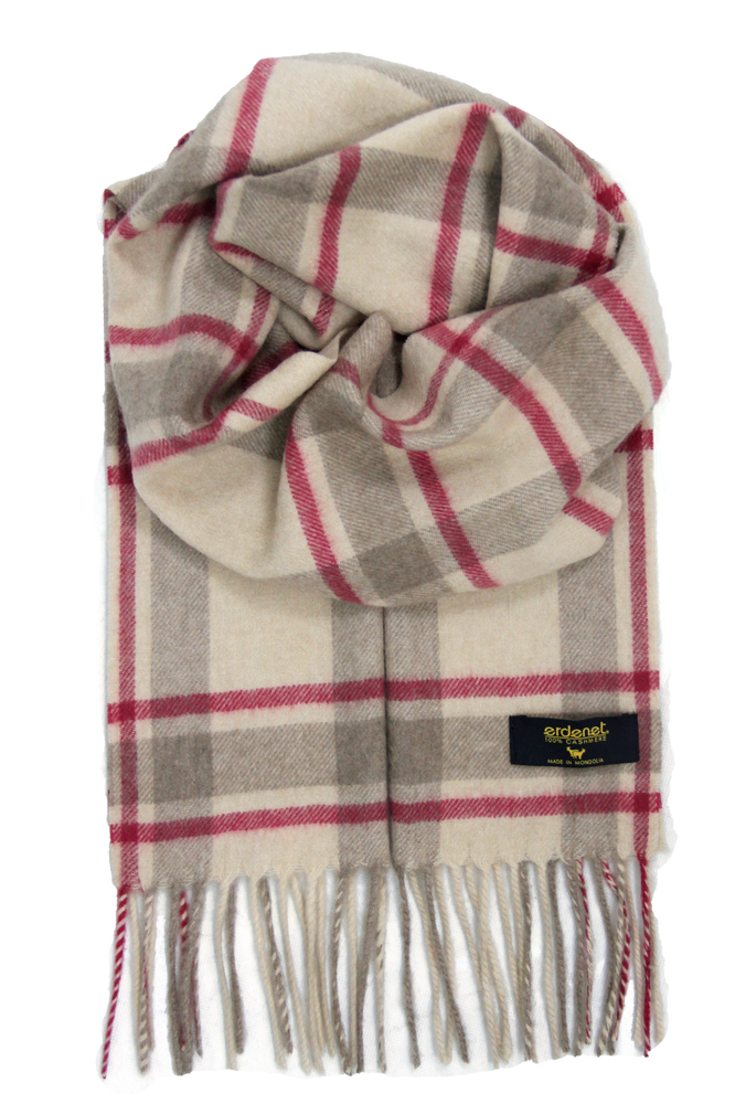 Scarves - 100% cashmere scarf in natural colors - ERDENET CASHMERE