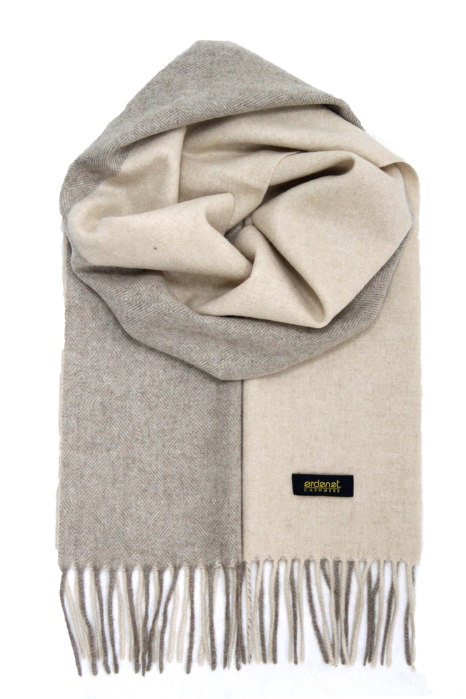 Scarves - 100% cashmere scarf in natural colors - ERDENET CASHMERE