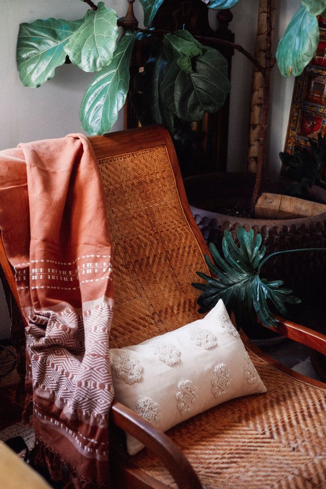 Objets de décoration - PLAID DIEGO, Terracotta - COUTUME