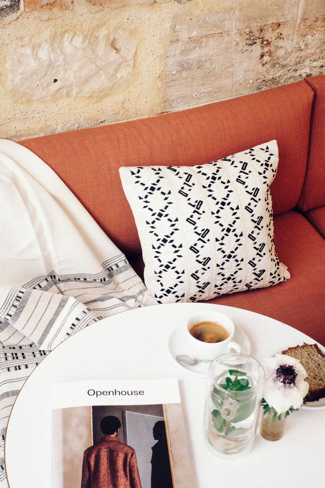 Fabric cushions - MERIDA PILLOW, Black - COUTUME