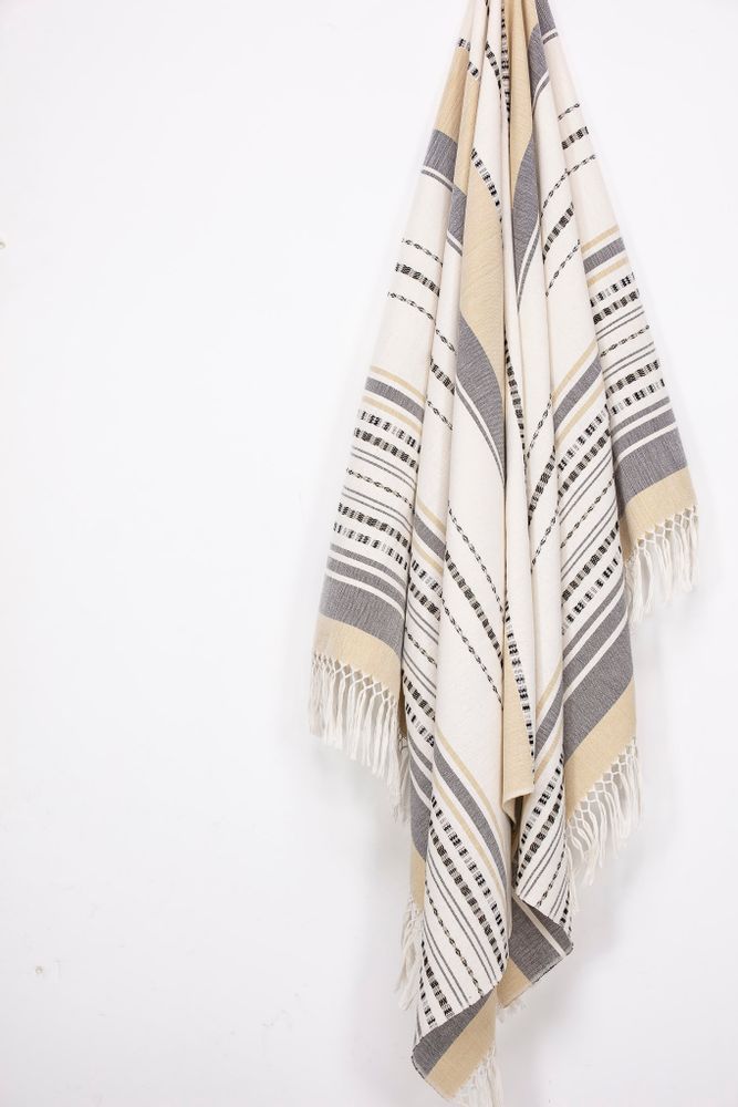 Throw blankets - THROW MITLA, Blond - COUTUME