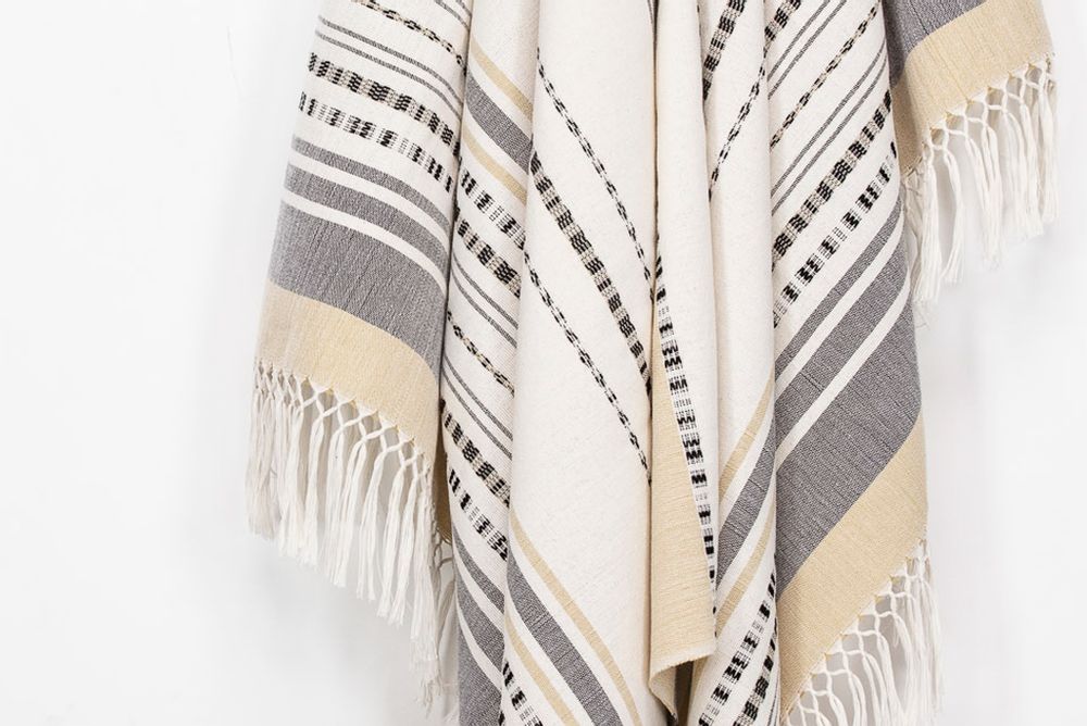 Throw blankets - THROW MITLA, Blond - COUTUME